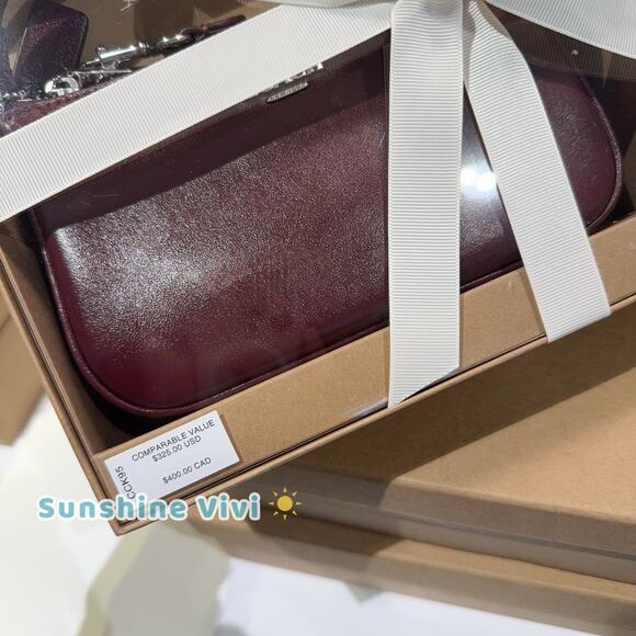 NWT Coach Boxed Nolita 19 And Nolita Bag Charm Set CCK95 Dark Wine Holiday Gift - Picture 2 of 5